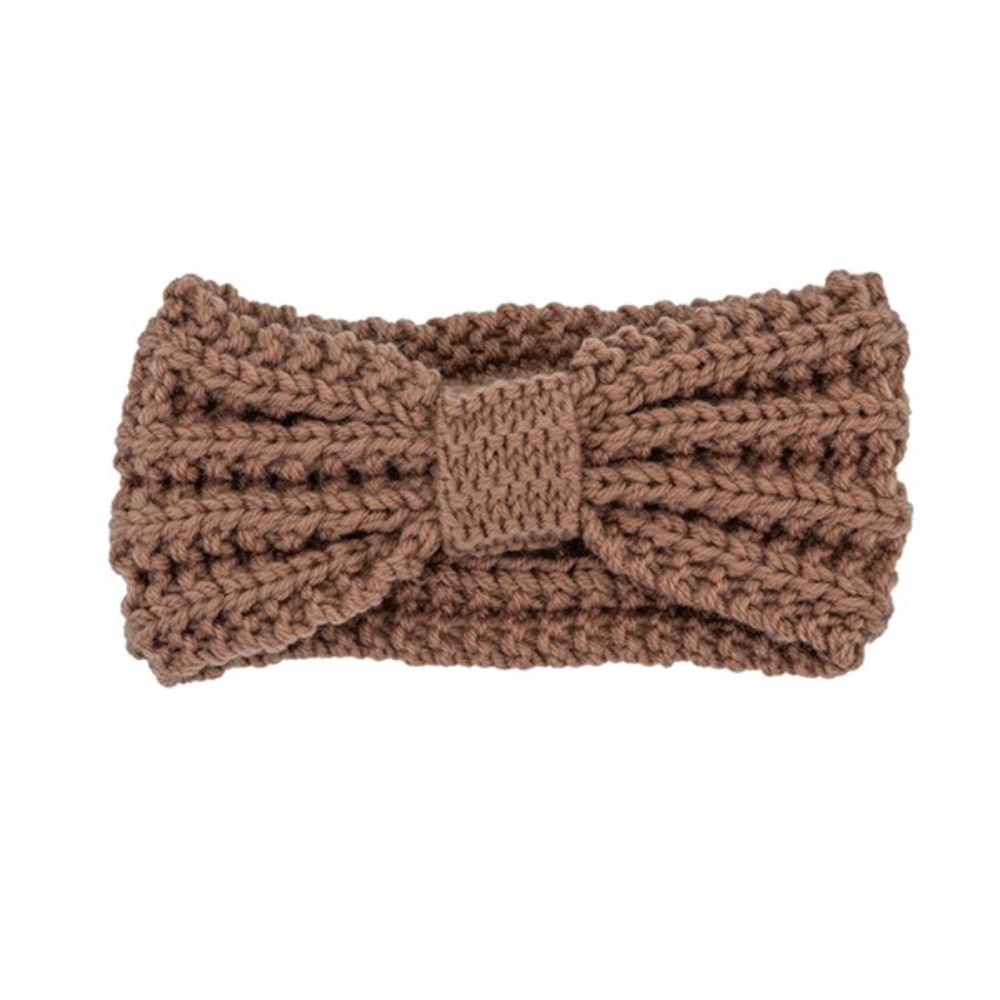 Knitted Bow Winter Headband